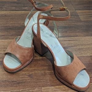 AMALFI Suede Block Heels